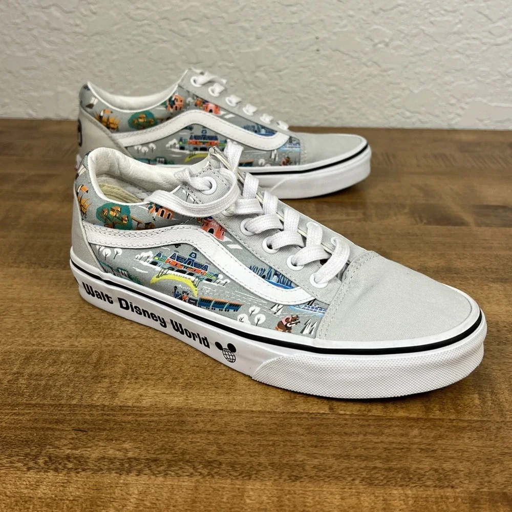Vans Old Skool x Walt Disney World 50th Anniversary Park Map Sz Women 6.5 Men 5